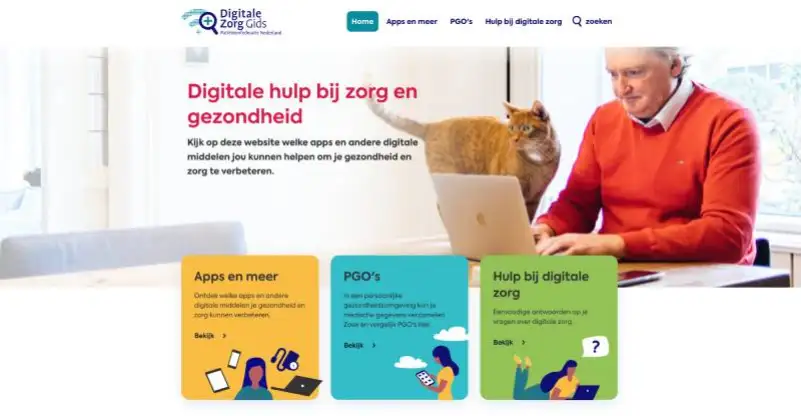 De vernieuwde website digitalezorggids.nl